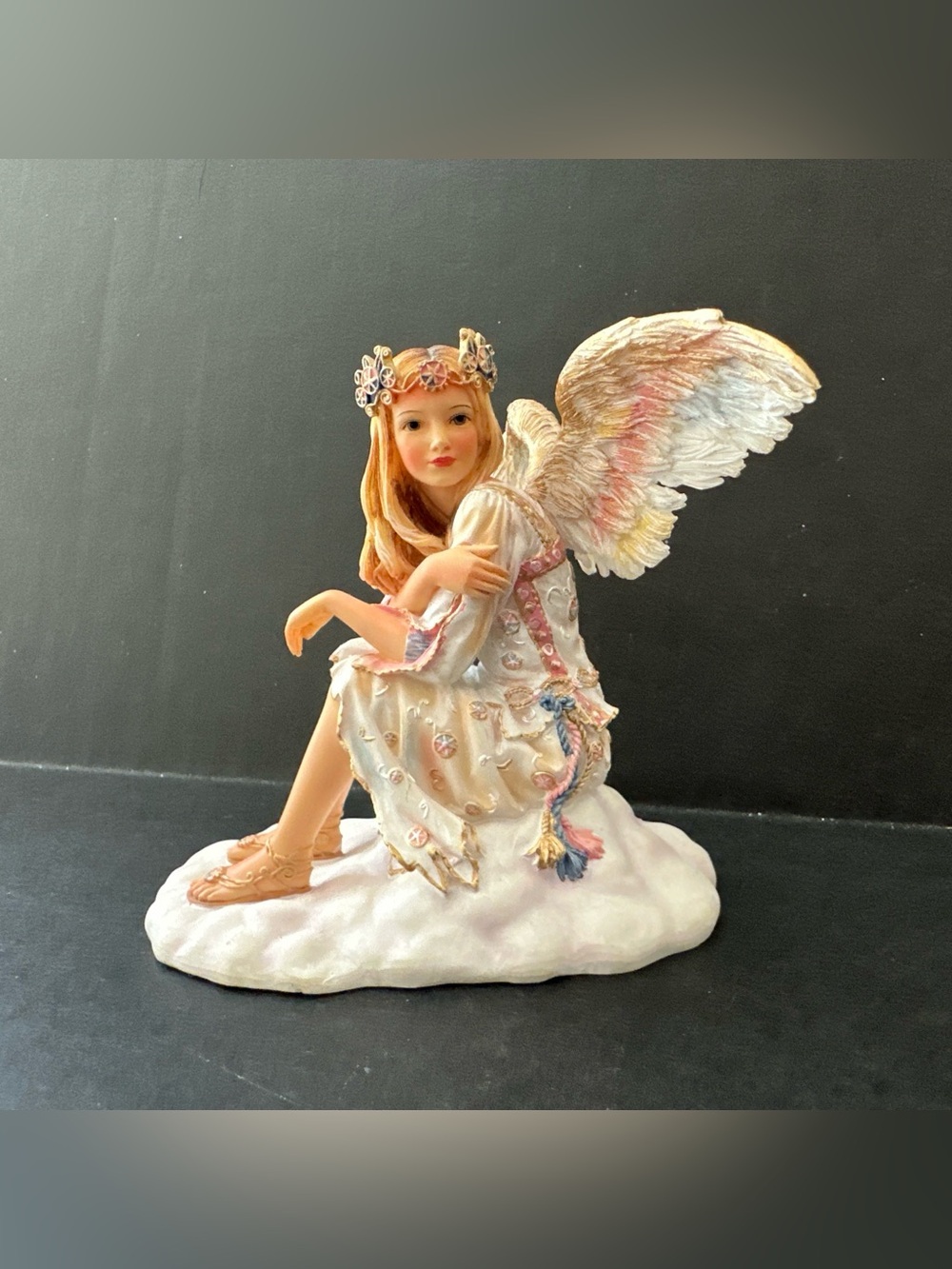 Christine Haworth Angel Whispers Of Serenity Leonardo Faerie Figurine Fairy